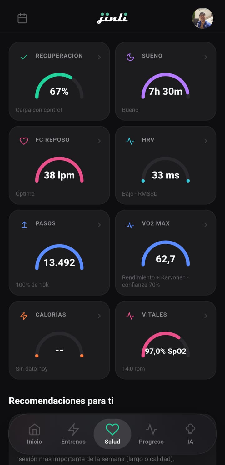Panel de salud de Jinli